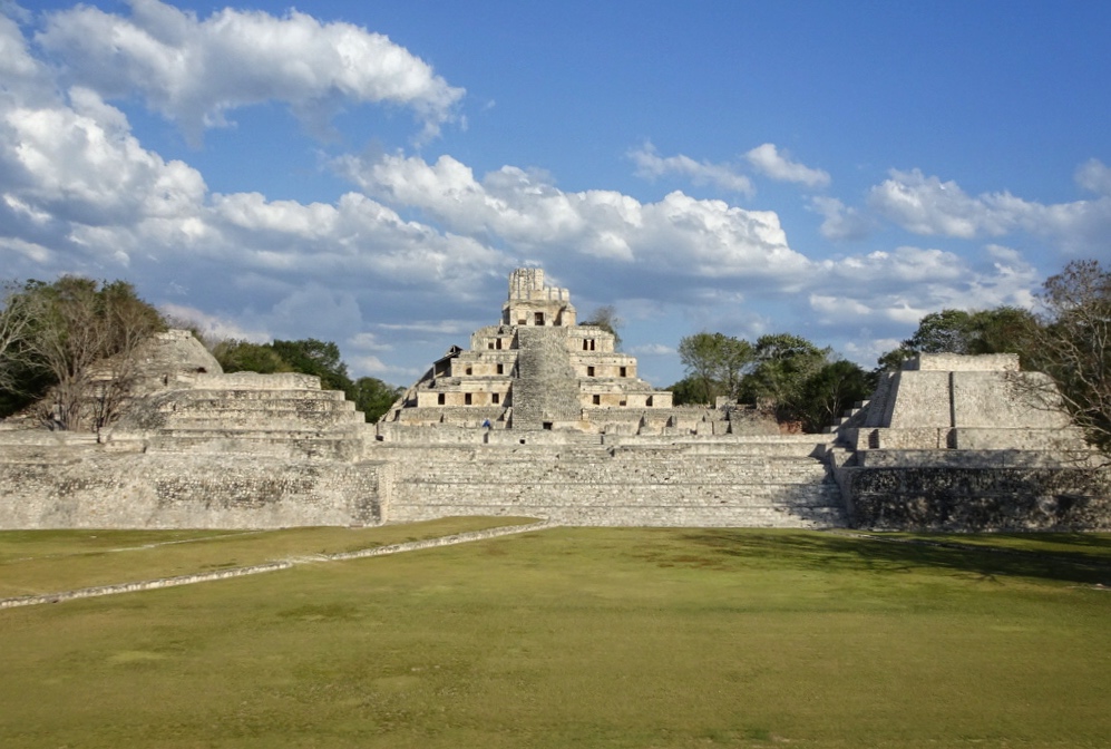 The acropolis at the Mayan ruins at Edzna