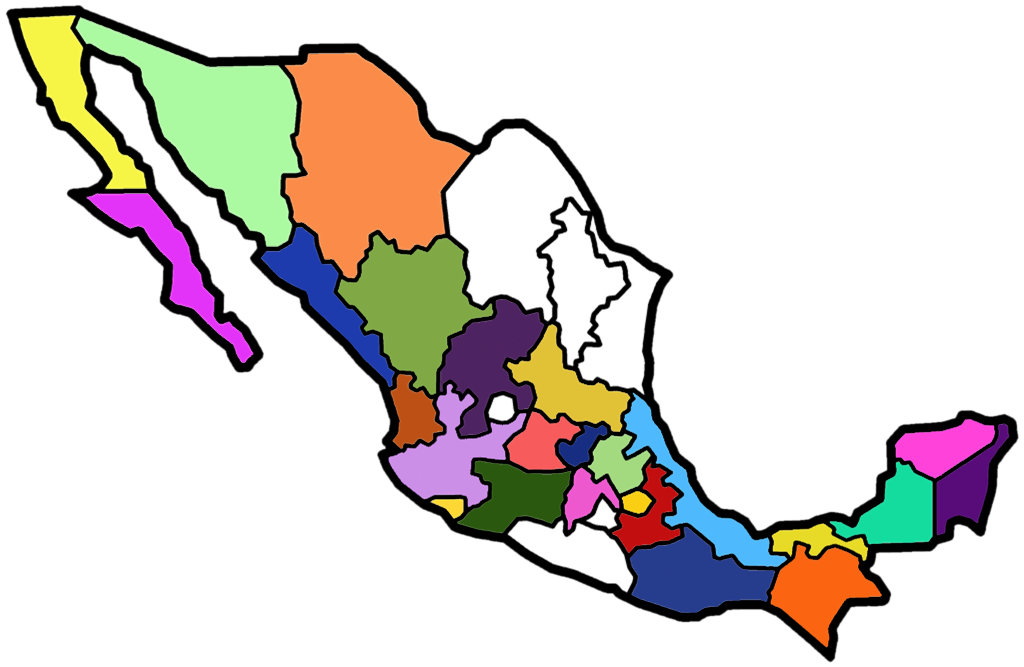 Map of Zennie's travels in Mexico